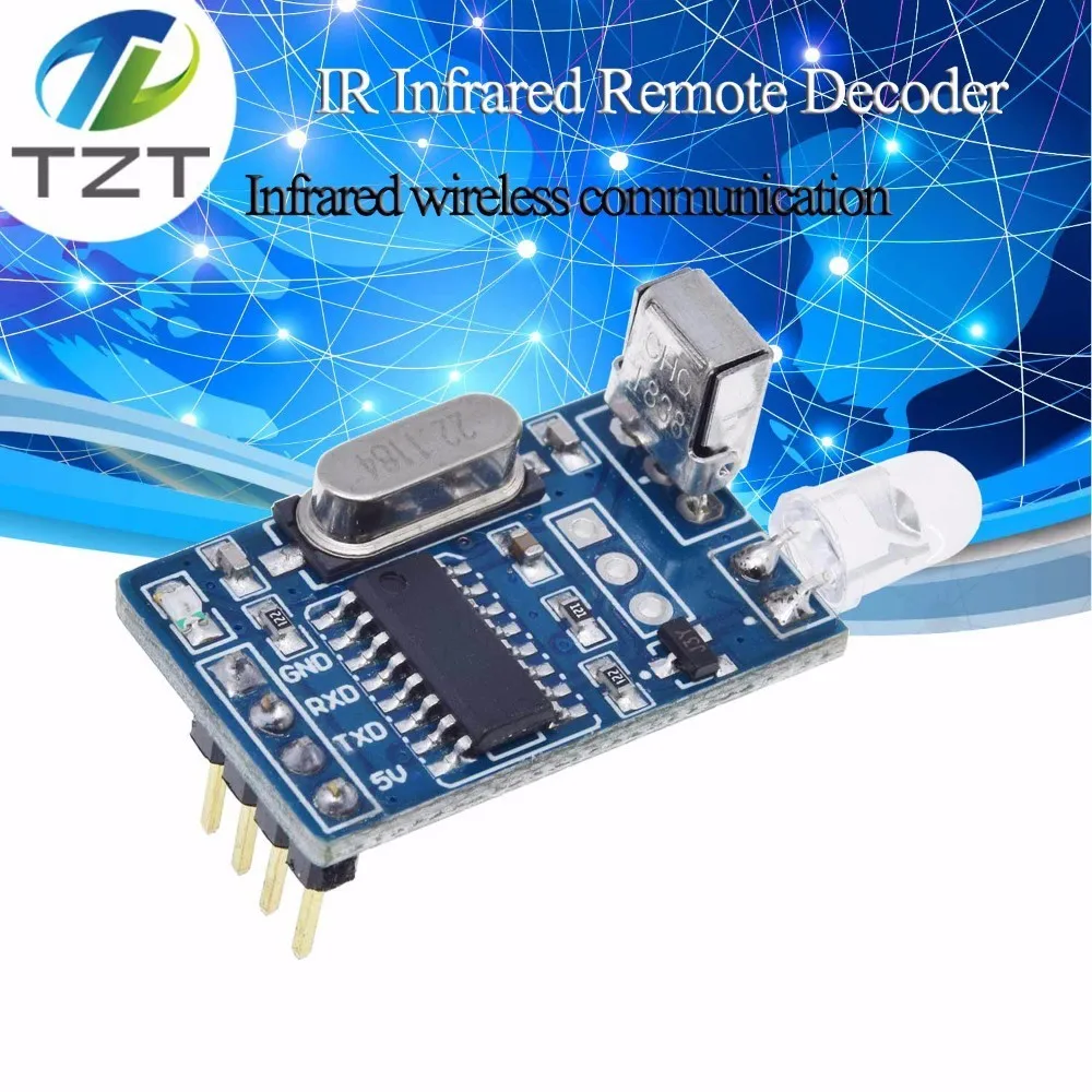 TZT 5V IR Infrared Remote Decoder Encoding Transmitter Receiver Wireless Module Quality in Stock for arduino
TZT 5V IR Infrared Remote Decoder Encoding Transmitter Receiver Wireless Module Quality in Stock for arduino
