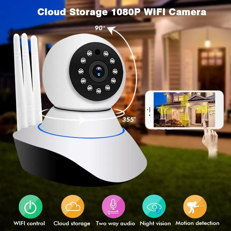 1080P Indoor Security Camera Wifi Camera Home Wireless Video Surveillance Camera CCTV Night Vision Two-Way Audio Baby Monitor
1080P Indoor Security Camera Wifi Camera Home Wireless Video Surveillance Camera CCTV Night Vision Two-Way Audio Baby Monitor