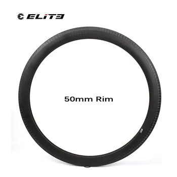 

Crystal or Basalt Brake Surface Carbon Weave 50mm Rim Tubular / Clincher / Tubeless For 700c Road Bike Racing Bicycle