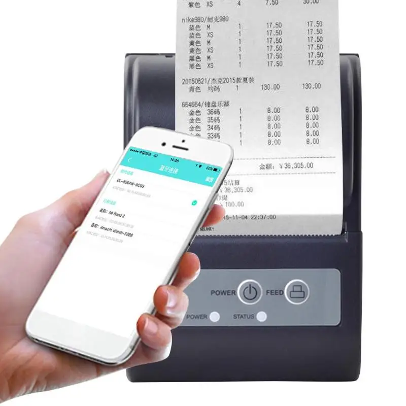 Portable Bluetooth Wireless Mini Printer for Android Phone US Plug High Quality Thermal Receipt Printer for Supermarket Diner
Portable Bluetooth Wireless Mini Printer for Android Phone US Plug High Quality Thermal Receipt Printer for Supermarket Diner