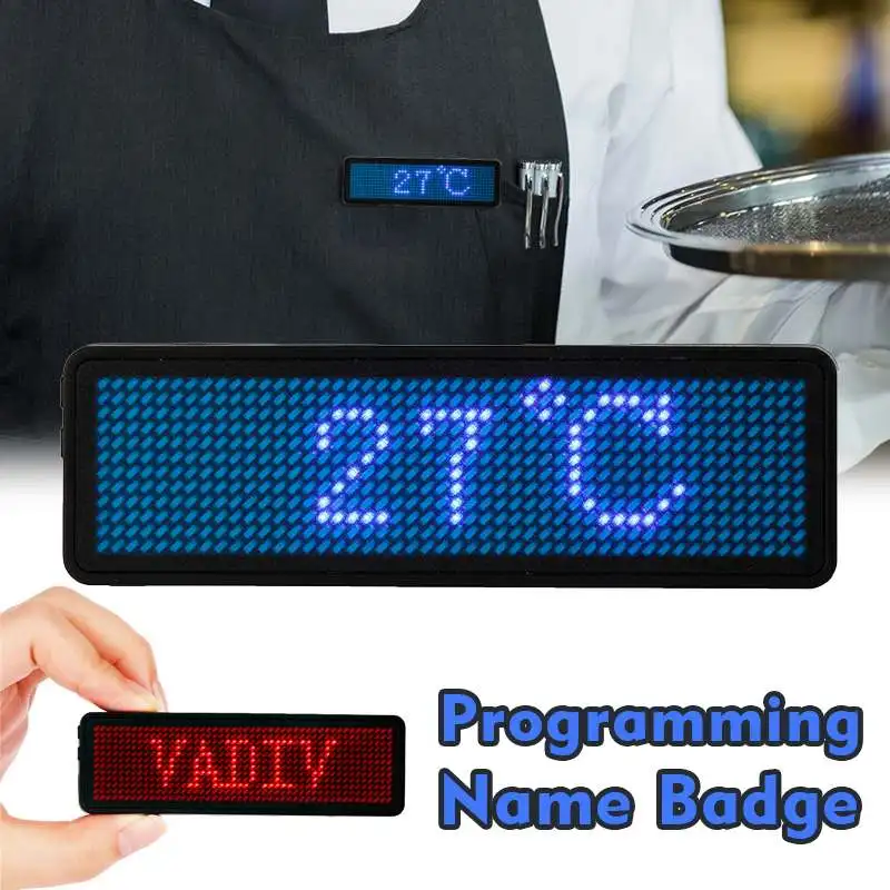 Dropshipping 12*48 LED Name Badge with Magnet Scrolling Message Display / Programmable / Rechargeable / 3 Brightness /
Dropshipping 12*48 LED Name Badge with Magnet Scrolling Message Display / Programmable / Rechargeable / 3 Brightness /