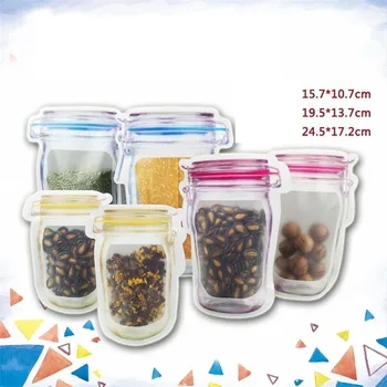 400pcs/lot Wholesale Mason Jar Shaped Food Container Plastic Bag Clear Mason Bottle Modeling Zippers Storage Snacks Plastic Box
400pcs/lot Wholesale Mason Jar Shaped Food Container Plastic Bag Clear Mason Bottle Modeling Zippers Storage Snacks Plastic Box