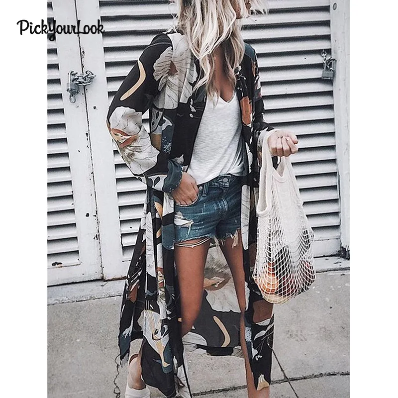 Pickyourlook Long Women Kimono Cardigan Fashion Streetwear Ladies Tops Shirt Autumn Female Thin Outwear Blouses Chemise Blusas
Pickyourlook Long Women Kimono Cardigan Fashion Streetwear Ladies Tops Shirt Autumn Female Thin Outwear Blouses Chemise Blusas