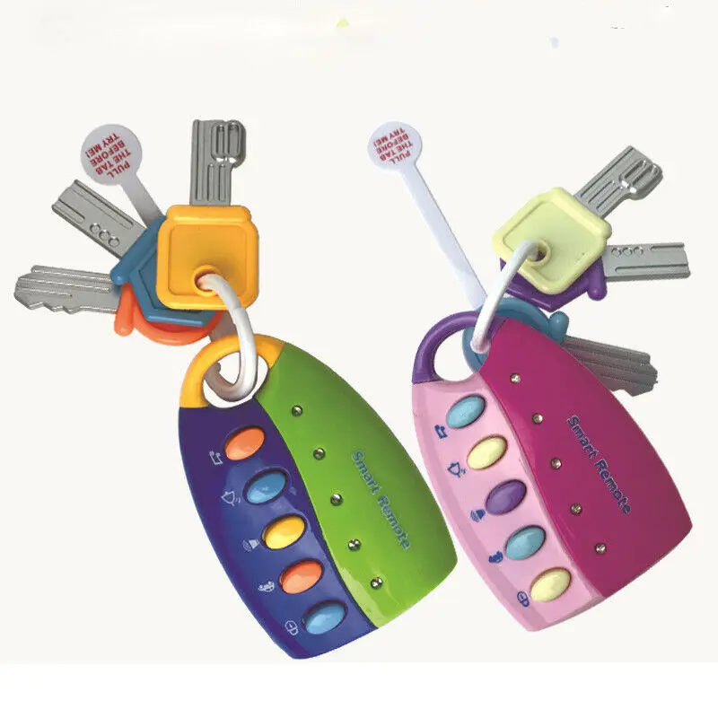 New Arrival Baby Car Flicker Key kid Musical Key Baby's Sound and Light Pretend Toy Keychain Party Favors Gifts
New Arrival Baby Car Flicker Key kid Musical Key Baby's Sound and Light Pretend Toy Keychain Party Favors Gifts