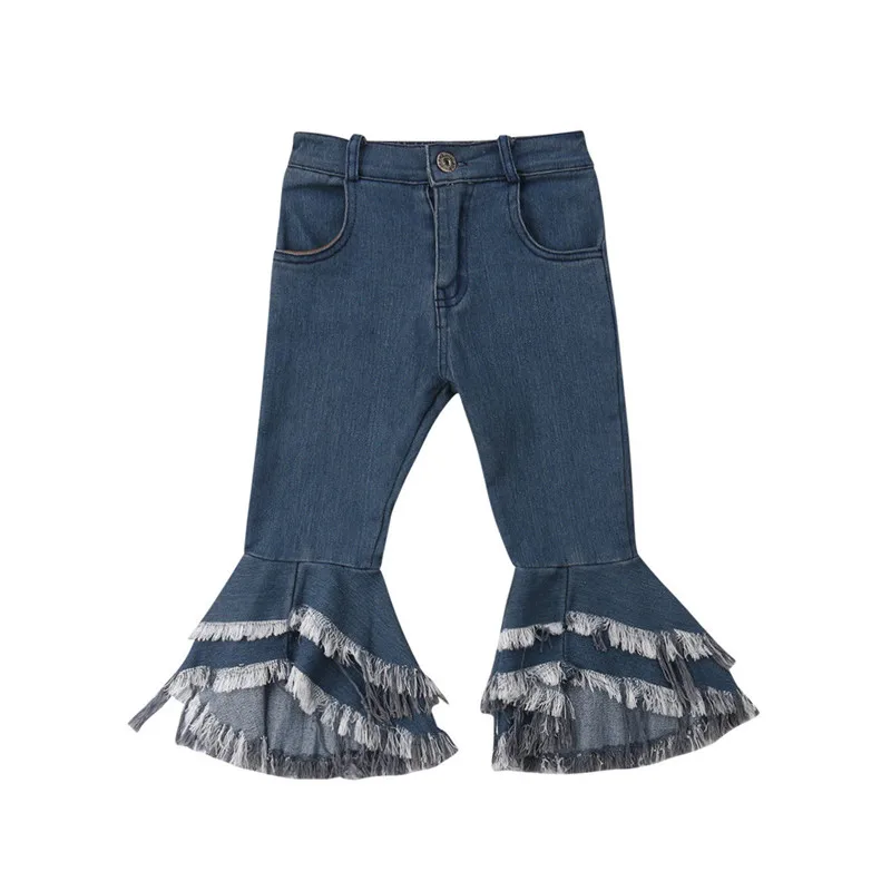 2019 Fashion Children Toddler Baby Girl Tassel Long Jeans Denim Ruffle Flared Pant Bell-bottom Trouser Girls Clothes 2-7T
2019 Fashion Children Toddler Baby Girl Tassel Long Jeans Denim Ruffle Flared Pant Bell-bottom Trouser Girls Clothes 2-7T