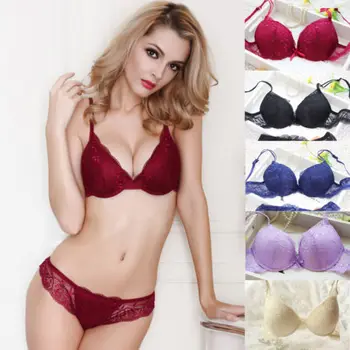 HIRIGIN Newest Women's Push Up Embroidery Sexy Lace Floral Bra Sets Panties Underwear 5 Colors
HIRIGIN Newest Women's Push Up Embroidery Sexy Lace Floral Bra Sets Panties Underwear 5 Colors