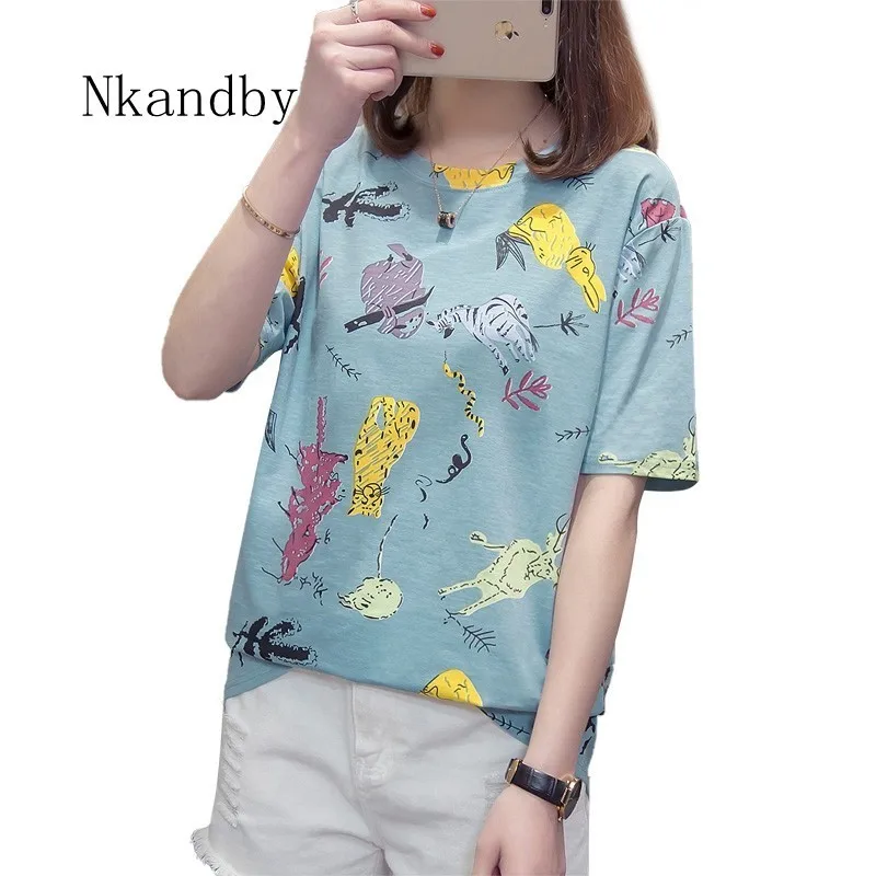 Large Size Womens Clothing Casual Animal Print Woman Tshirt Top Summer Short Sleeve Loose T-shirt Femme Oversize Tops And Tees
Large Size Womens Clothing Casual Animal Print Woman Tshirt Top Summer Short Sleeve Loose T-shirt Femme Oversize Tops And Tees
