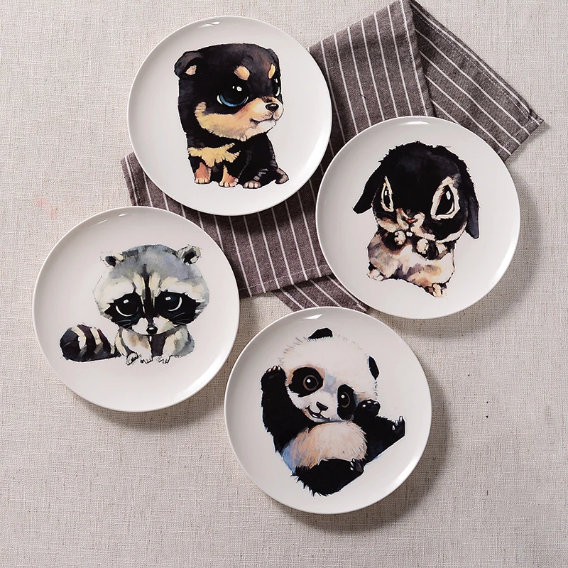 Cute Dog Panda Cartoon Dessert Breakfast Plate Ceramic Soup Plate Steak Fruit Dish Child Dishes Porcelain Tableware Platter
Cute Dog Panda Cartoon Dessert Breakfast Plate Ceramic Soup Plate Steak Fruit Dish Child Dishes Porcelain Tableware Platter