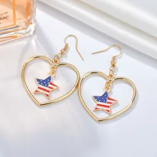 Unique American Flag Pattern Star Drop Earrings For Women Girls Trendy High Quality Earrings Fashion Jewelry Great Party Earring
Unique American Flag Pattern Star Drop Earrings For Women Girls Trendy High Quality Earrings Fashion Jewelry Great Party Earring