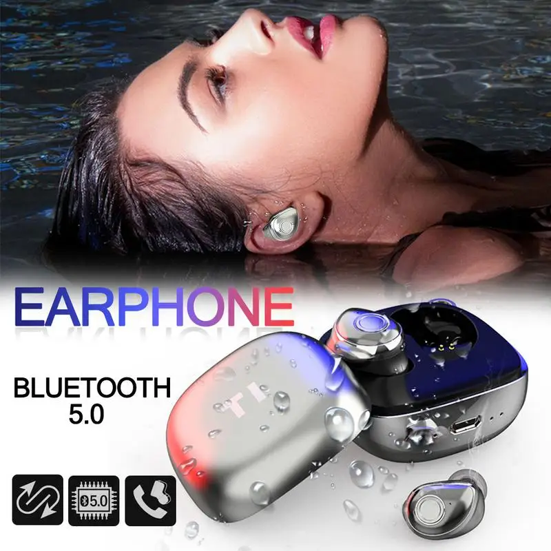 T1 Mini Invisible Wireless Binaural Waterproof Bluetooth 5.0 Headphones Running Sports Earphone
T1 Mini Invisible Wireless Binaural Waterproof Bluetooth 5.0 Headphones Running Sports Earphone
