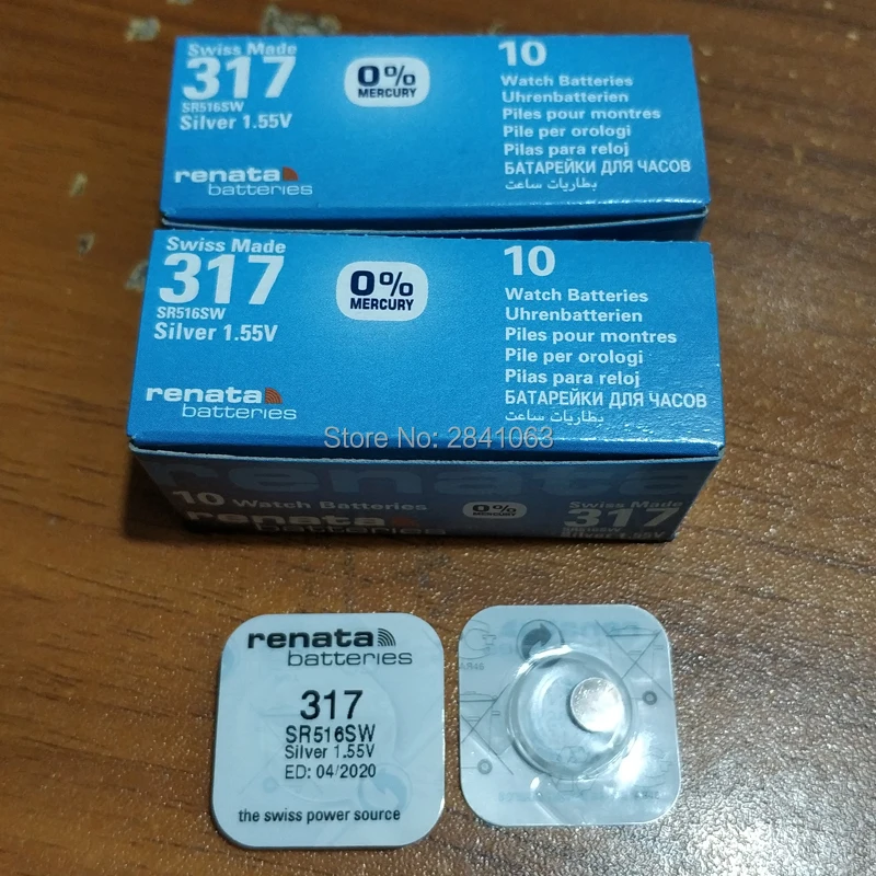 20Pcs/Lot Brand New Renata LONG LASTING 317 SR516SW SR62 D317 V317 Watch Battery Button Coin Cell Swiss Made 100% Original
20Pcs/Lot Brand New Renata LONG LASTING 317 SR516SW SR62 D317 V317 Watch Battery Button Coin Cell Swiss Made 100% Original