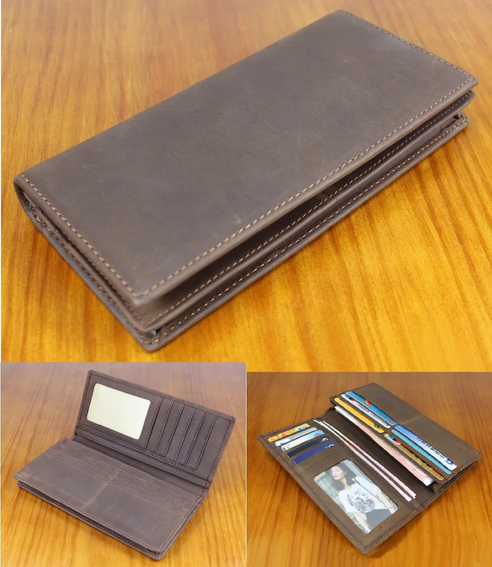 Vintage Crazy Horse Genuine leather wallet Men long clutch Bag Leather male wallet Purse Coin Bag Money Clip Brown WF109
Vintage Crazy Horse Genuine leather wallet Men long clutch Bag Leather male wallet Purse Coin Bag Money Clip Brown WF109