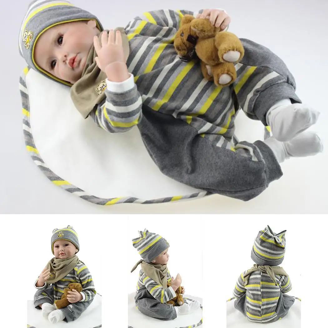 Lifelike Reborn Silicone Doll 55 Cm Full Vinyl Realistic Baby Reborn Menino With Gold Hair Kid Play Toy Gifts
Lifelike Reborn Silicone Doll 55 Cm Full Vinyl Realistic Baby Reborn Menino With Gold Hair Kid Play Toy Gifts