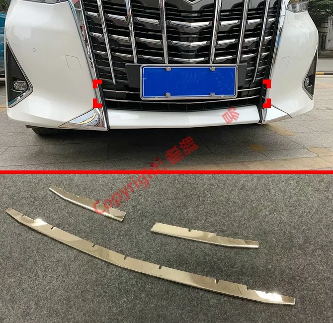 Stainless Steel Front Bumper Grille Trim For Toyota Sport Edition Alphard Vellfire AH30 2019 2020
Stainless Steel Front Bumper Grille Trim For Toyota Sport Edition Alphard Vellfire AH30 2019 2020