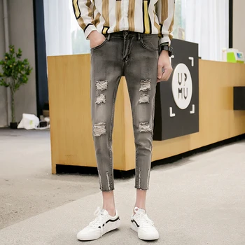 Spring New Jeans Men Slim Fashion Retro Wash Tear Hole Denim Pants Man Streetwear Hip Hop Cowboy Trousers Male Clothes
Spring New Jeans Men Slim Fashion Retro Wash Tear Hole Denim Pants Man Streetwear Hip Hop Cowboy Trousers Male Clothes
