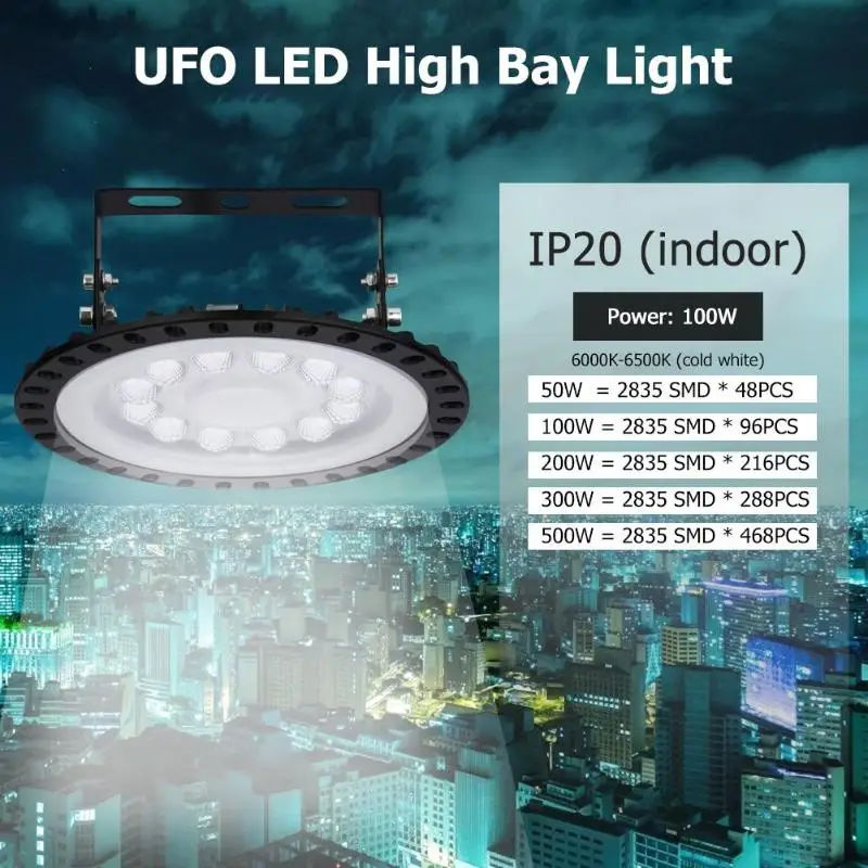 LED High Bay Light 50W 100W 200W 300W 500W High Power Reflector Floodlight for Factory/Warehouse/Works Machine Lamp
LED High Bay Light 50W 100W 200W 300W 500W High Power Reflector Floodlight for Factory/Warehouse/Works Machine Lamp