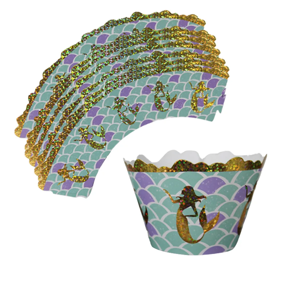 12pcs Cupcake Wrappers Mermaid Theme Cake Paper Baking Cup Holders Wraps for Wedding Birthday Party Supplies Decorations
12pcs Cupcake Wrappers Mermaid Theme Cake Paper Baking Cup Holders Wraps for Wedding Birthday Party Supplies Decorations