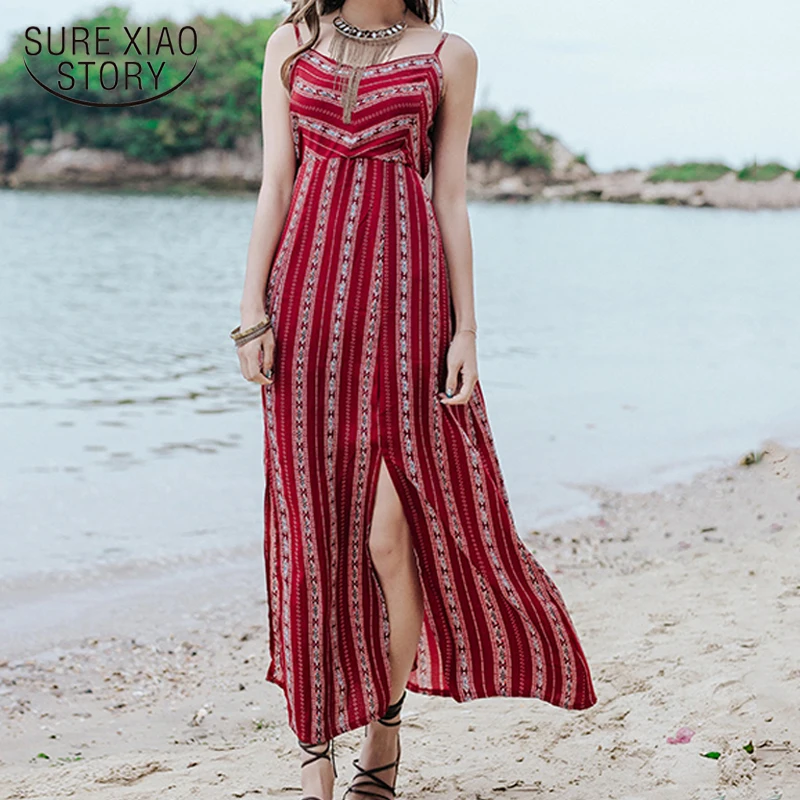 New 2018 Summer Beach Bohemian Women Dress Holiday Sexy Strap Wine Red Long Split Dress A-Line Clothing Female Dresses 0066 30
New 2018 Summer Beach Bohemian Women Dress Holiday Sexy Strap Wine Red Long Split Dress A-Line Clothing Female Dresses 0066 30