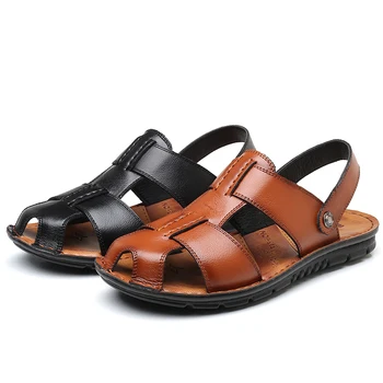 Trend 100% Leather Summer Sandals Men's Men's Shoes 2018 Non-Slip Beach Casual Shoe Sandals 
Trend 100% Leather Summer Sandals Men's Men's Shoes 2018 Non-Slip Beach Casual Shoe Sandals