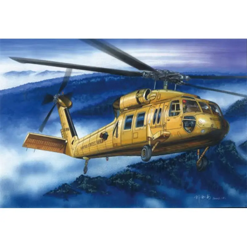 Trumpeter 87216 1/72 масштаб армии США UH 60A Blackhawk Вертолет модель самолета TH06259 SMT2|Наборы