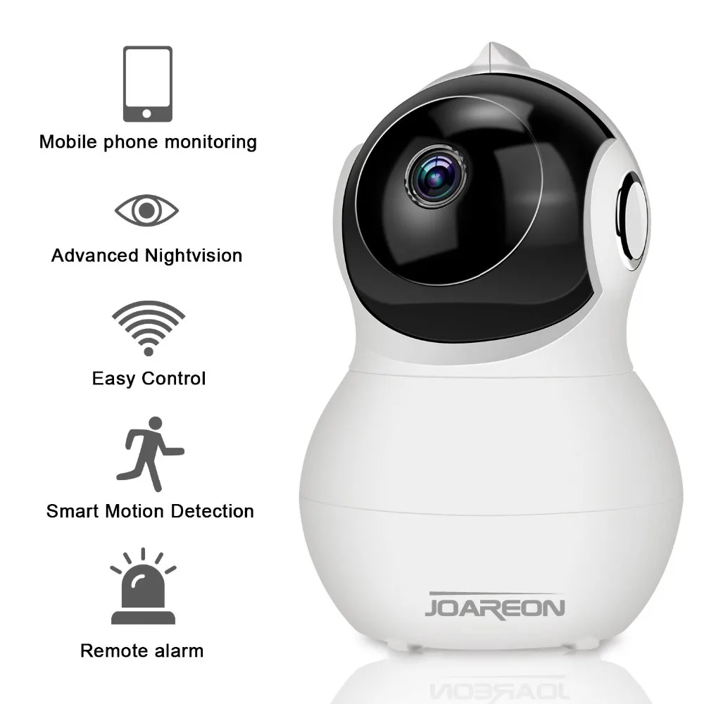 JOAREON 1080P 2Mega Pixel WiFi H.265 Security Camera, Home Remote Control Monitoring smart Pan/Tilt, Motion Detection Alarm
JOAREON 1080P 2Mega Pixel WiFi H.265 Security Camera, Home Remote Control Monitoring smart Pan/Tilt, Motion Detection Alarm