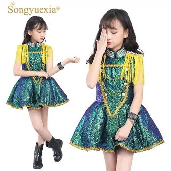 Pattern Children Dance Show Girl Dress Tassels Paillette Model Special The Shelf Drum Performance Serve Stage
Pattern Children Dance Show Girl Dress Tassels Paillette Model Special The Shelf Drum Performance Serve Stage