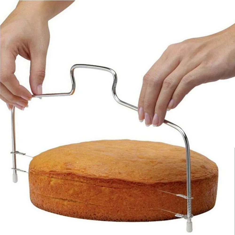 2pc Stainless Steel Bread Splitter Double-line Cake Slicer Slice Layered Baking Tools Adjustable Bread-cutter Baking Accessories
2pc Stainless Steel Bread Splitter Double-line Cake Slicer Slice Layered Baking Tools Adjustable Bread-cutter Baking Accessories