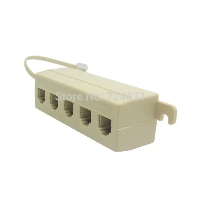 CYDZ 5 Way Outlet 6P4C RJ12 RJ11 6P4C to 6P4C 4 Way Telephone Line Modular Splitter Adapter
CYDZ 5 Way Outlet 6P4C RJ12 RJ11 6P4C to 6P4C 4 Way Telephone Line Modular Splitter Adapter