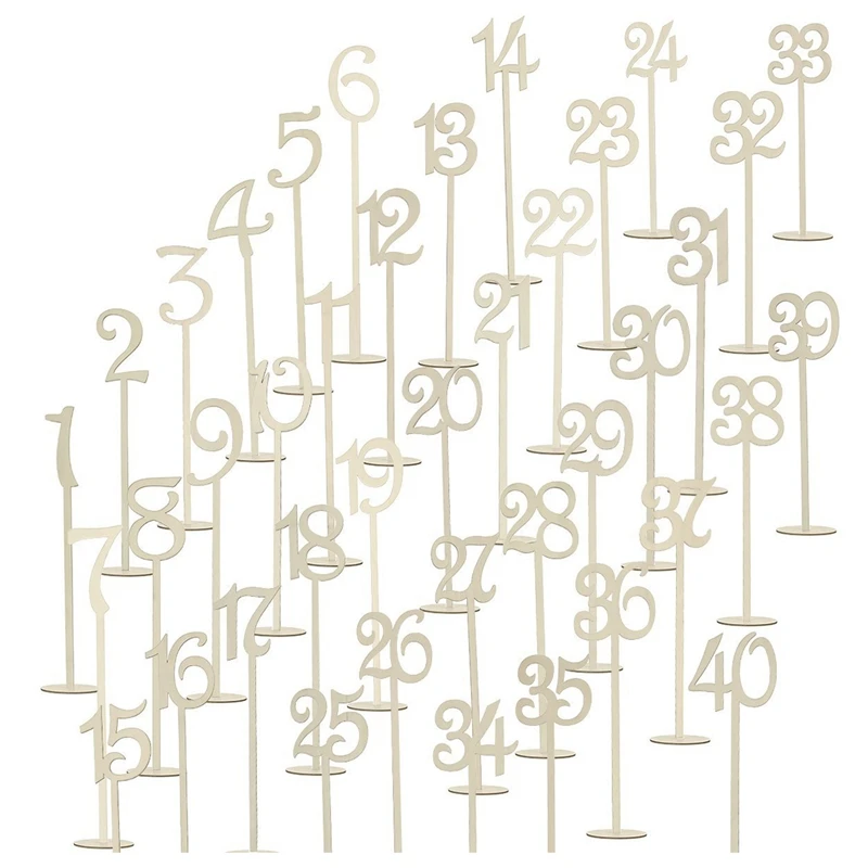 40pcs 1-40 Wood Table Numbers with Holder Base for Wedding Home Wedding Anniversary Party Decoration
40pcs 1-40 Wood Table Numbers with Holder Base for Wedding Home Wedding Anniversary Party Decoration
