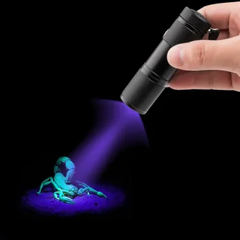 

UV Flashlight Ultraviolet Led Flashlight Ultra Violet Flashlight Torch Lantern Mini 9LED Blacklight UV Lamp for Ink Marker