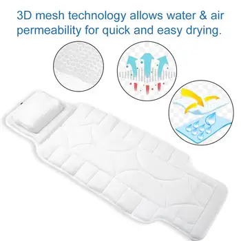 Bath Tool Full Body SPA Bath Pillow Mat with 10 Suction Cups Bathtub Mat for Supporting Neck Spine
Bath Tool Full Body SPA Bath Pillow Mat with 10 Suction Cups Bathtub Mat for Supporting Neck Spine