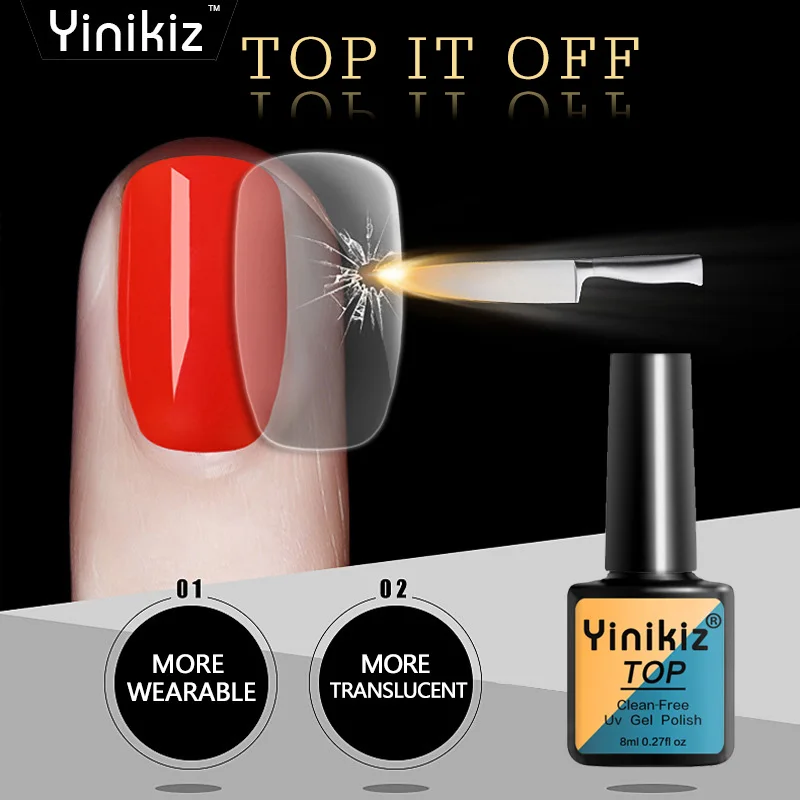 Yinikiz Base And Top Coat Gel Nail Art Manicure Nail Gel Polish Transparent Soak Off Polishes
Yinikiz Base And Top Coat Gel Nail Art Manicure Nail Gel Polish Transparent Soak Off Polishes