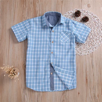 2019 New Toddler Kids Baby Boys Clothes Plaid Tops Shirt 3-10Y Boys Blouse Children Formal Clothes Summer Casual Shirt Costume
2019 New Toddler Kids Baby Boys Clothes Plaid Tops Shirt 3-10Y Boys Blouse Children Formal Clothes Summer Casual Shirt Costume