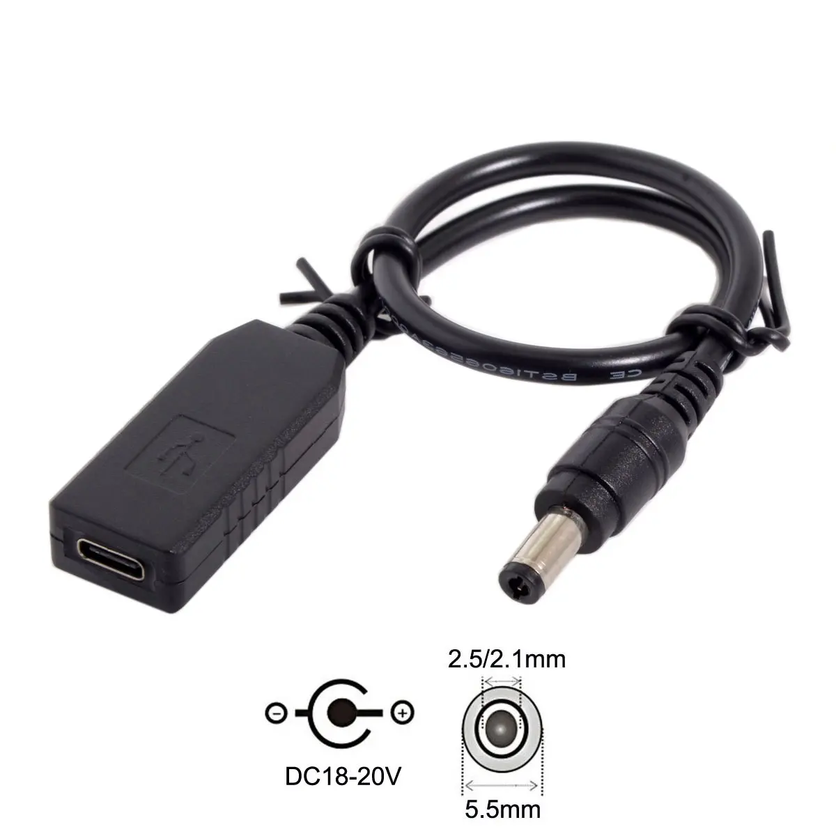CYDZ USB 3.1 Type C USB-C to DC 20V 5.5 2.5mm & 2.1mm Power Plug PD Emulator Trigger Charge Cable for Laptop
CYDZ USB 3.1 Type C USB-C to DC 20V 5.5 2.5mm & 2.1mm Power Plug PD Emulator Trigger Charge Cable for Laptop
