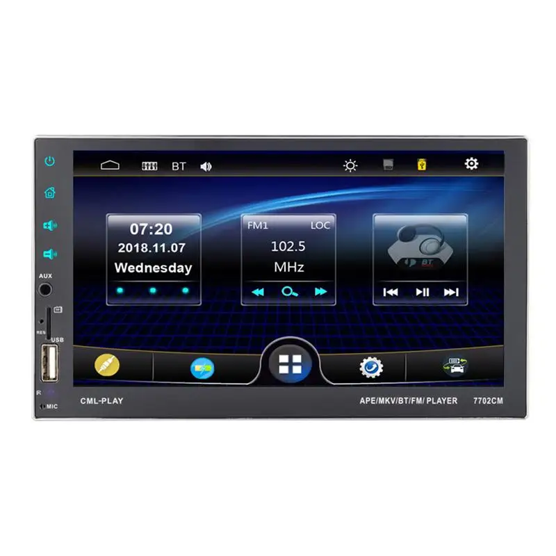 7 Inch HD Capacitor Full Touch Screen Dual USB Multifunction Car MP5 Bluetooth Stereo FM-7702CM MP5 Player
7 Inch HD Capacitor Full Touch Screen Dual USB Multifunction Car MP5 Bluetooth Stereo FM-7702CM MP5 Player