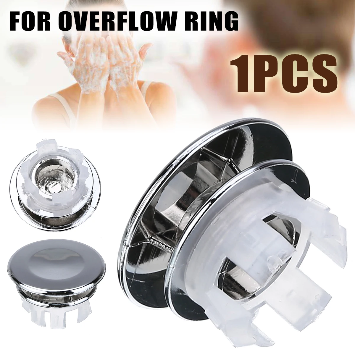 1pc New Silver ABS Basin Sink Plug Hole Round Overflow Ring Cover Insert Replacement Hollow Ring Accessories
1pc New Silver ABS Basin Sink Plug Hole Round Overflow Ring Cover Insert Replacement Hollow Ring Accessories