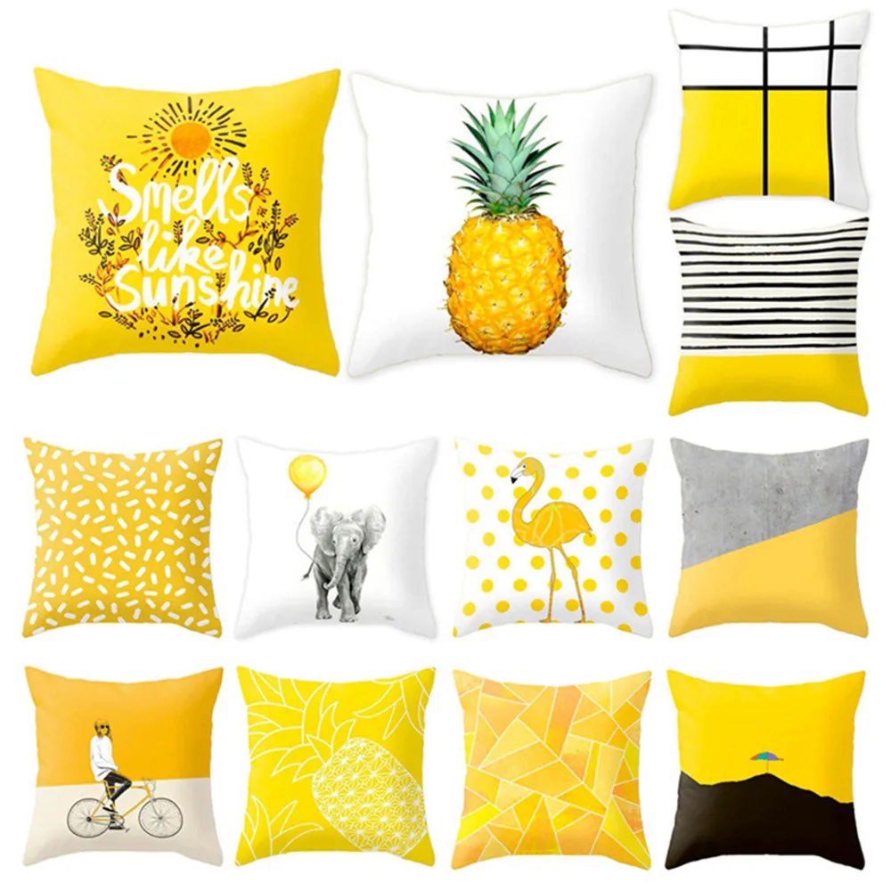 Yellow Polyester Geometric Cushion Pineapple Pillow Decorative Cushion For Sofa Diy Printed Pillow Seat Chair Cushion
Yellow Polyester Geometric Cushion Pineapple Pillow Decorative Cushion For Sofa Diy Printed Pillow Seat Chair Cushion