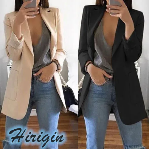 Summer Women Clothes 2019 New Casual Women's Slim Long Sleeves Turn-Down Collar Cardigan Mid Solid Coat
Summer Women Clothes 2019 New Casual Women's Slim Long Sleeves Turn-Down Collar Cardigan Mid Solid Coat