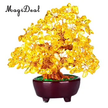 7'' Natual Crystal Money Tree Bonsai Style Feng Shui Wealth and Luck Tree -Yellow
7'' Natual Crystal Money Tree Bonsai Style Feng Shui Wealth and Luck Tree -Yellow