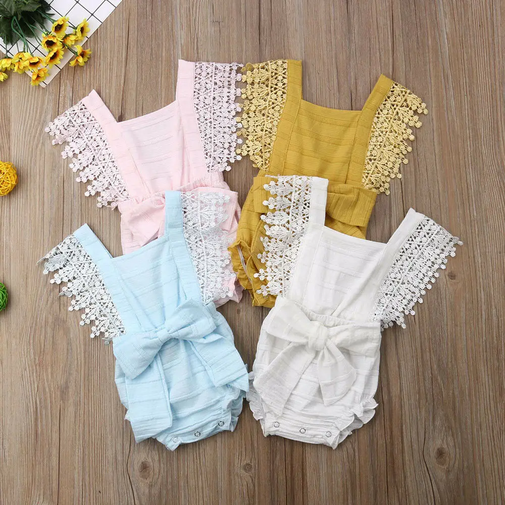 Newborn Baby Girl Lace Sleeveless Rompers Kids Summer Cotton Bowknot Sunsuit Jumpsuit Romper Playsuit Clothes
Newborn Baby Girl Lace Sleeveless Rompers Kids Summer Cotton Bowknot Sunsuit Jumpsuit Romper Playsuit Clothes