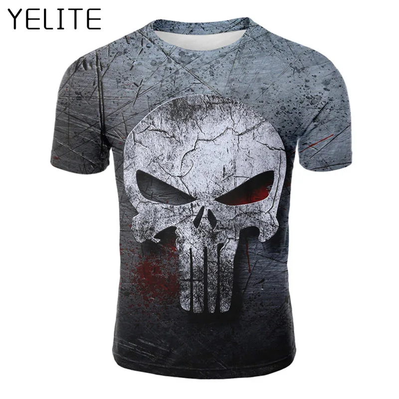 YELITE Skull tshirt Mens Cool Tops 3D Printed streetwear Man Tee Shirts T shirt Male Short Sleeve Funny Homme Plus Size XXXXL
YELITE Skull tshirt Mens Cool Tops 3D Printed streetwear Man Tee Shirts T shirt Male Short Sleeve Funny Homme Plus Size XXXXL