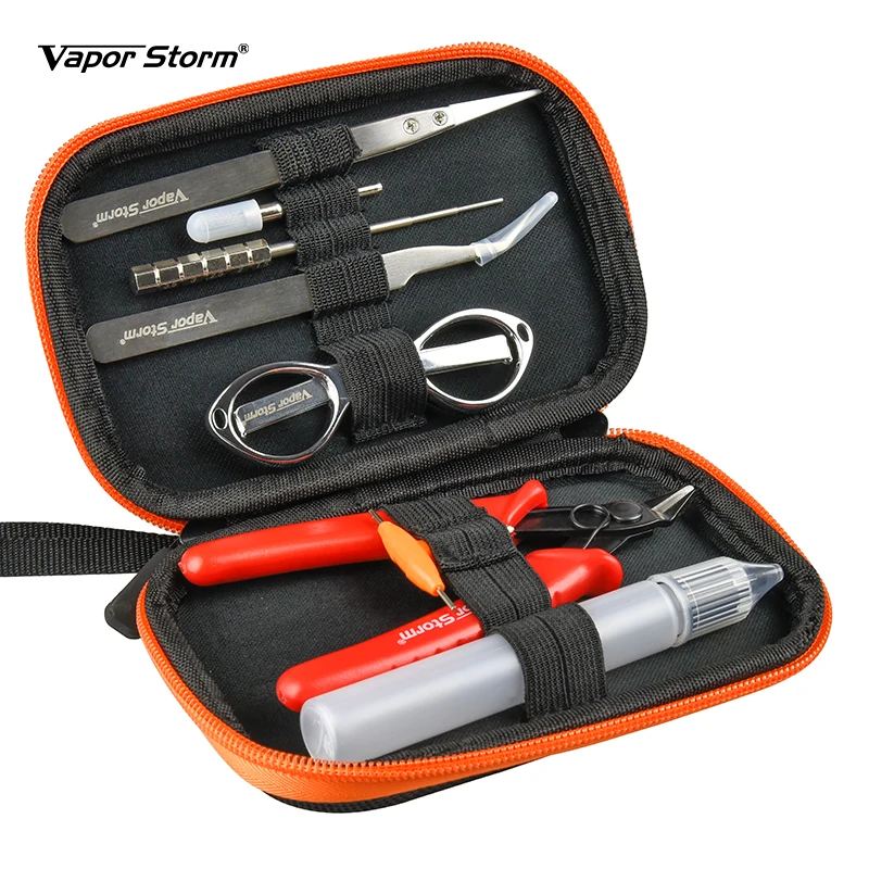 Vapor Storm Vape Coil Tool Kit Tweezers Screwdriver Pliers Coil Jig Brush Bottle Electronic Cigarette Accessories RDA V1 Tools
Vapor Storm Vape Coil Tool Kit Tweezers Screwdriver Pliers Coil Jig Brush Bottle Electronic Cigarette Accessories RDA V1 Tools