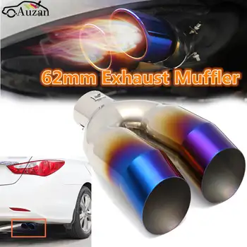 62mm Universal Car Stainless Steel Inlet Dual Burnt Slanted Exhaust Muffler Tip
62mm Universal Car Stainless Steel Inlet Dual Burnt Slanted Exhaust Muffler Tip