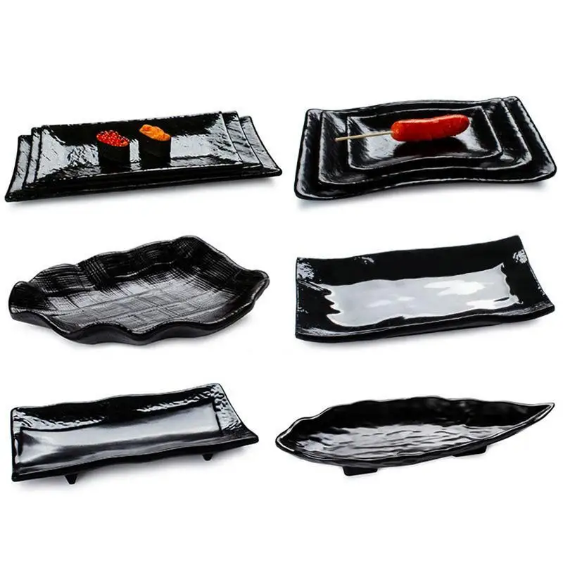 Rectangular Barbecue Plate Bright Black Japanese Long Strip Sushi Plate Hot Pot Dish Melamine Tableware
Rectangular Barbecue Plate Bright Black Japanese Long Strip Sushi Plate Hot Pot Dish Melamine Tableware