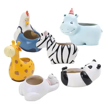 6 Design Modern Cartoon Succulent Planter Pot Resin Creative Handicraft Animals Kawaii Shape Desktop Decoration Flower Pots
6 Design Modern Cartoon Succulent Planter Pot Resin Creative Handicraft Animals Kawaii Shape Desktop Decoration Flower Pots