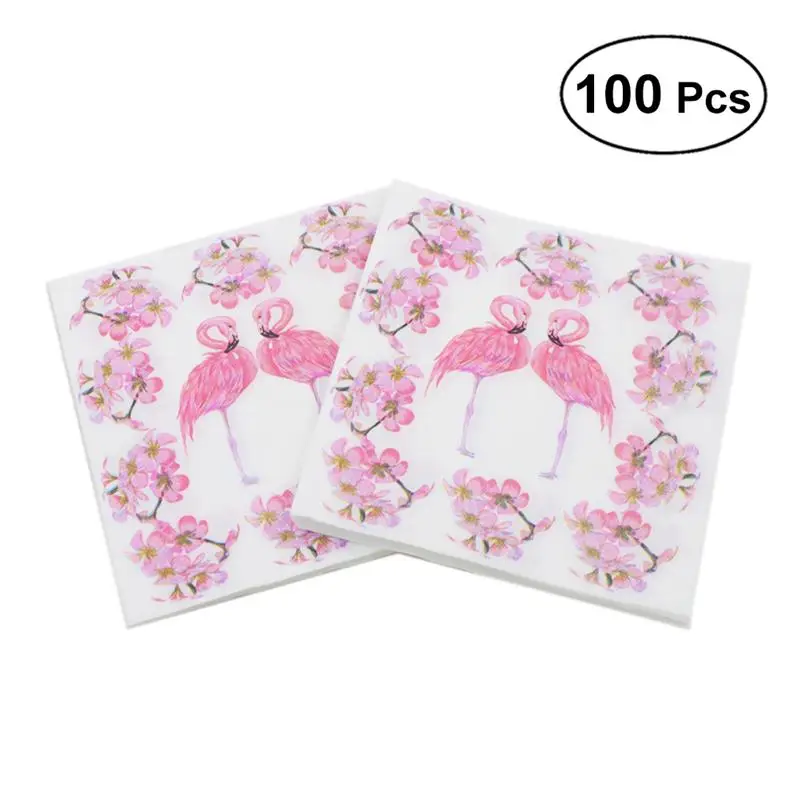 100pcs Printed Cartoon Floral Napkins Disposable Pink Flamingo Napkin Tissue for Dinner Wedding Birthday Party Favors Supplies
100pcs Printed Cartoon Floral Napkins Disposable Pink Flamingo Napkin Tissue for Dinner Wedding Birthday Party Favors Supplies