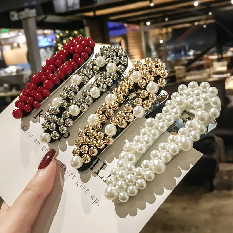 2019 South Korea'S New Fashion Crystal Metal Pearl Hair Accessories Hollow Geometric Accessories Women's Cute Elegant Hairpin
2019 South Korea'S New Fashion Crystal Metal Pearl Hair Accessories Hollow Geometric Accessories Women's Cute Elegant Hairpin