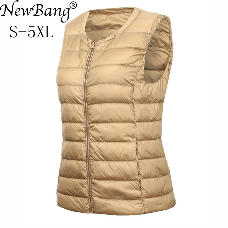 NewBang Brand 4XL 5XL Large Size Waistcoat Women's Warm Vest Ultra Light Down Vest Women Portable Sleeveless Winter Warm Liner
NewBang Brand 4XL 5XL Large Size Waistcoat Women's Warm Vest Ultra Light Down Vest Women Portable Sleeveless Winter Warm Liner