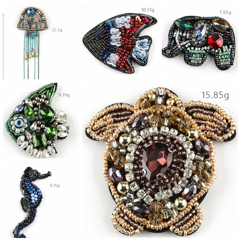 Exquisite Underwater world Sew-on Sea turtle Patches Badges Crystal Beads Appliques wholesale Jellyfish Patches T-shirt Decor
Exquisite Underwater world Sew-on Sea turtle Patches Badges Crystal Beads Appliques wholesale Jellyfish Patches T-shirt Decor