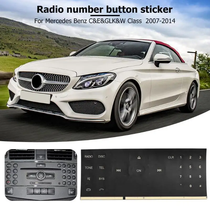Radio Number Button Stickers Repair Decal Kit Decorative Paper for C/E/GLK/W Class 2007-2014 Mercedes-Benz
Radio Number Button Stickers Repair Decal Kit Decorative Paper for C/E/GLK/W Class 2007-2014 Mercedes-Benz